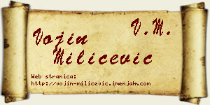 Vojin Milićević vizit kartica